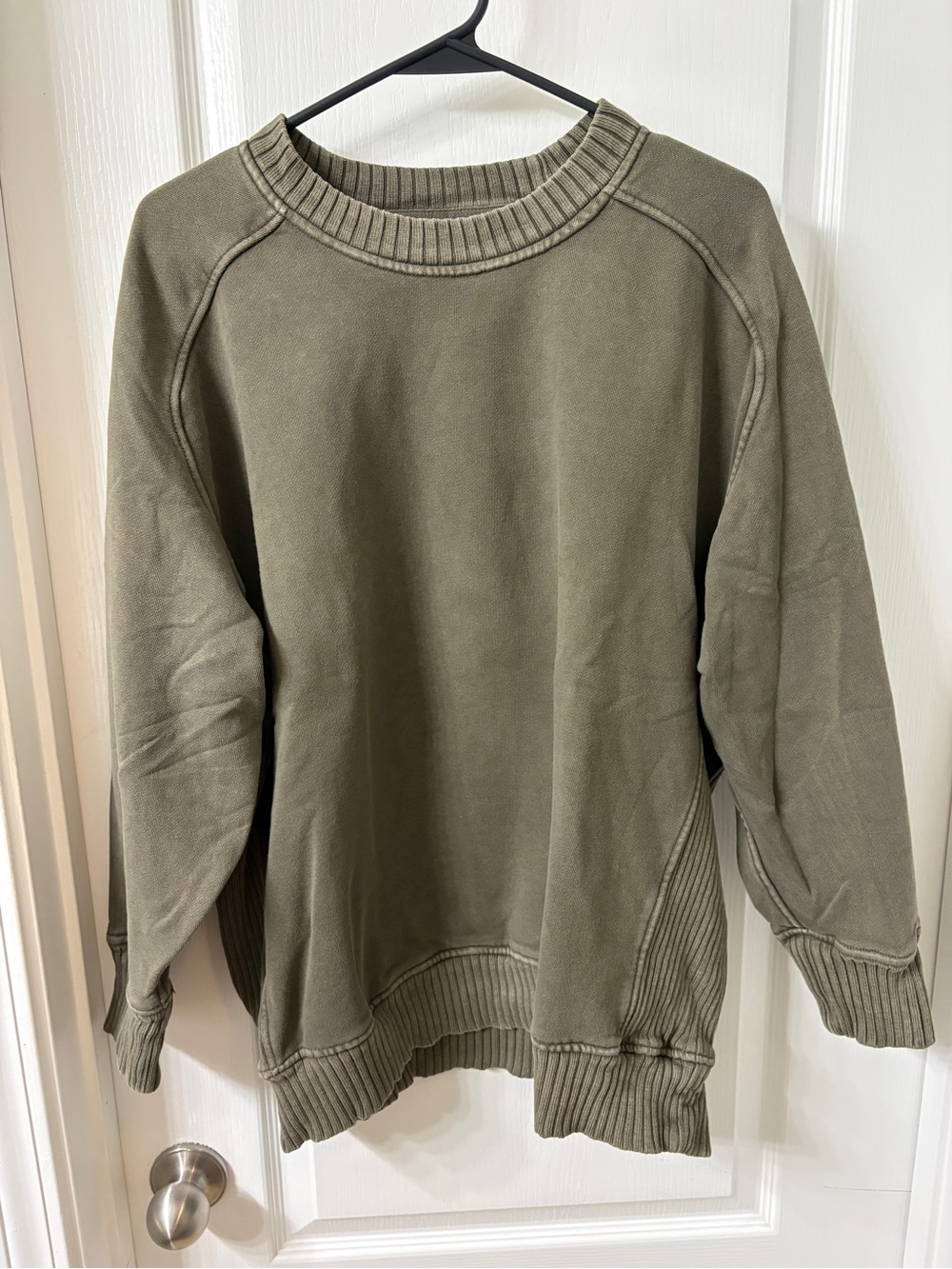 Aerie Green Jegging Crewneck Sweater Size Large